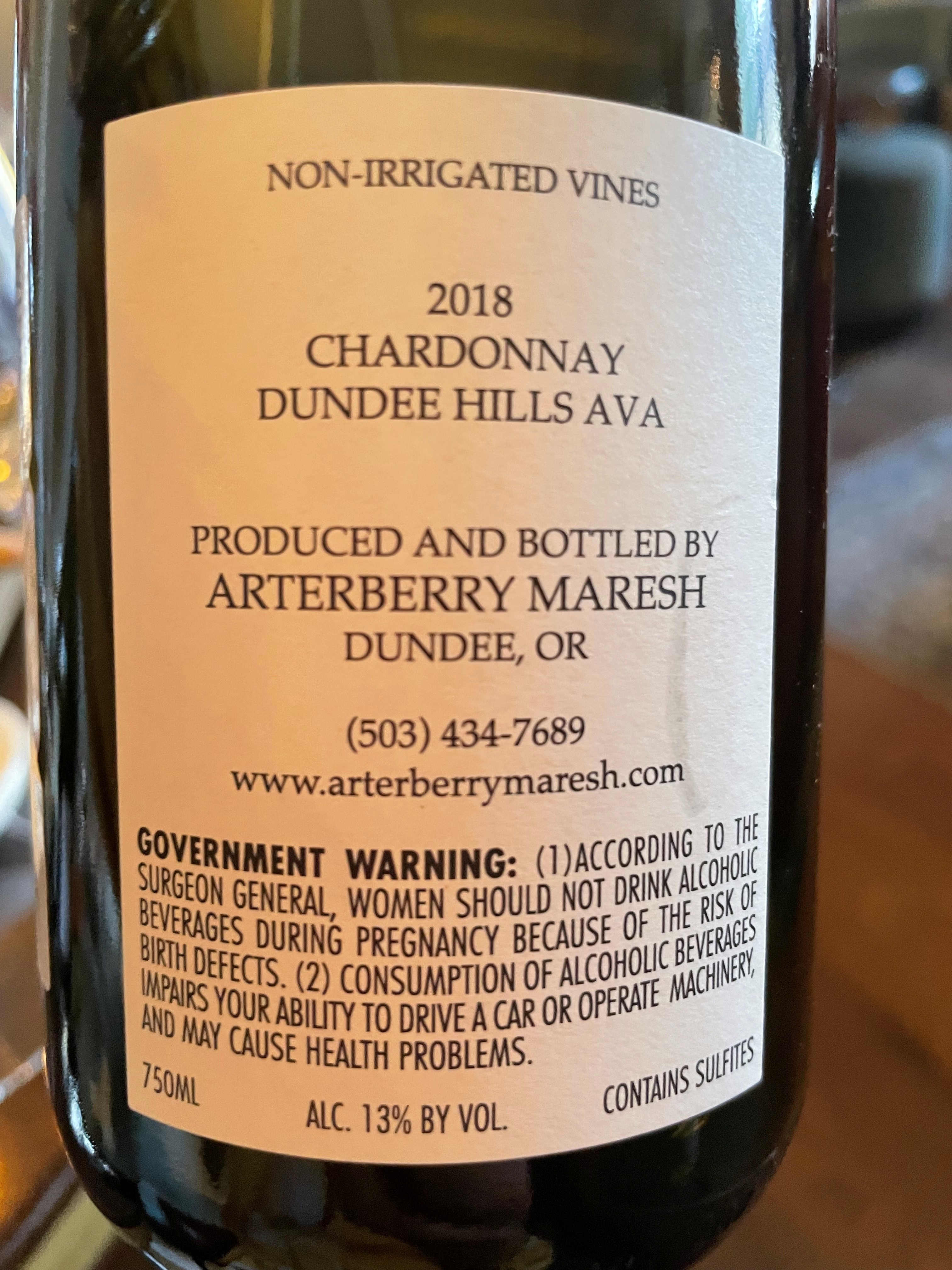 Eyrie Vineyard Chardonnay - Arterberry Maresh